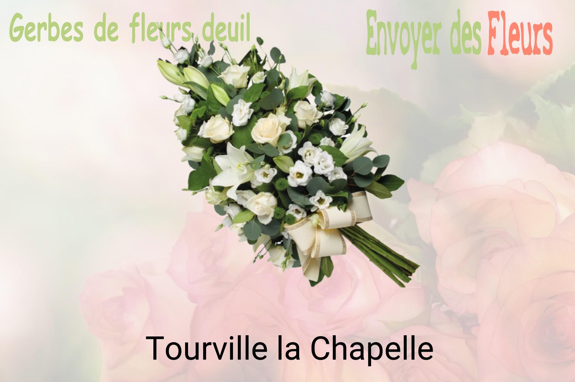 Gerbe de fleurs de deuil livrée à Tourville-la-Chapelle